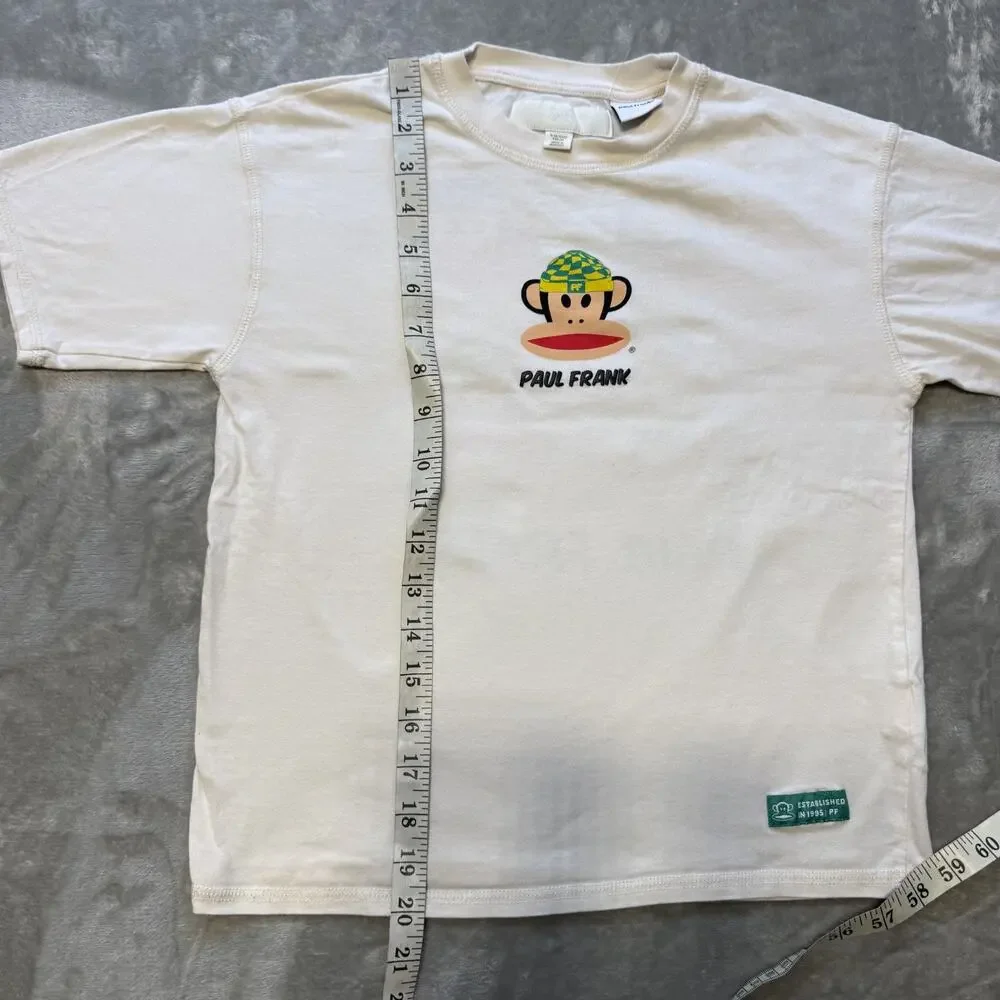 Paul Frank Julius Monkey Graphic T Shirt Kids 9-10 White Y2K Skater Streetwear